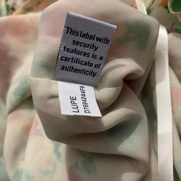 LUPE Diane Von Furstenburg Rainbow Garden Shimmer Flutter Tiered Mini dress - Picture 8 of 15